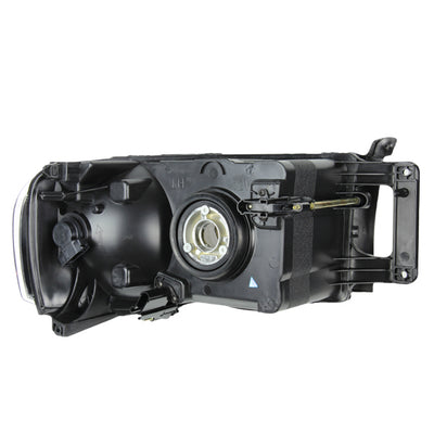 D-Motoring - Headlights - Black Housing - Amber Corner - Plug-n-Play - Pair - 03-05 Dodge Ram 1500 / 2500 / 3500 - 6