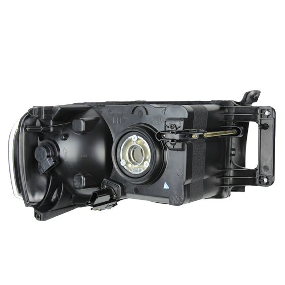 D-Motoring - Headlights - Black Housing - Amber Corner - Plug-n-Play - Pair - 03-05 Dodge Ram 1500 / 2500 / 3500 - 6