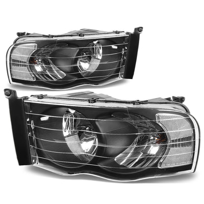 D-Motoring - Headlights - Black Housing - Plug-n-Play - Pair - 03-05 Dodge Ram 1500 / 2500 / 3500 - 1