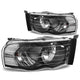 D-Motoring - Headlights - Black Housing - Plug-n-Play - Pair - 03-05 Dodge Ram 1500 / 2500 / 3500 - 3