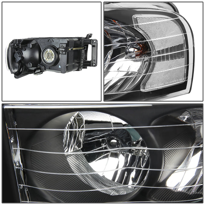 D-Motoring - Headlights - Black Housing - Plug-n-Play - Pair - 03-05 Dodge Ram 1500 / 2500 / 3500 - 2