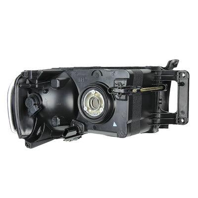 D-Motoring - Headlights - Smoked Lens - Clear Corner - Plug-n-Play - Pair - 02-05 Dodge Ram 1500 / 2500 / 3500 - 4