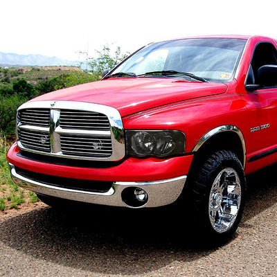 D-Motoring - Headlights - Smoked Lens - Clear Corner - Plug-n-Play - Pair - 02-05 Dodge Ram 1500 / 2500 / 3500 - 5