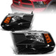D-Motoring - Headlights - Black Housing - Amber Corner - Plug-n-Play - Pair - RAM 1500 / 2500 / 3500 / 4500 / 5500 - 1