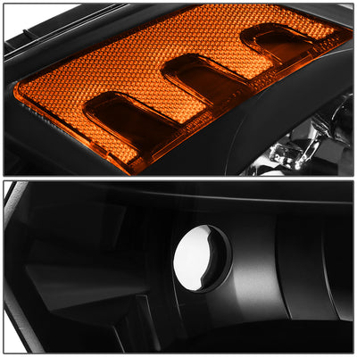 D-Motoring - Headlights - Black Housing - Amber Corner - Plug-n-Play - Pair - RAM 1500 / 2500 / 3500 / 4500 / 5500 - 3