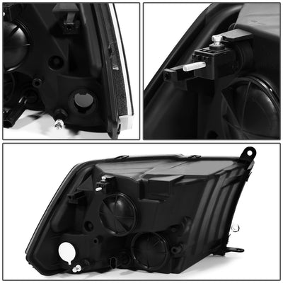 D-Motoring - Headlights - Black Housing - Amber Corner - Plug-n-Play - Pair - RAM 1500 / 2500 / 3500 / 4500 / 5500 - 4
