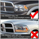 D-Motoring - Headlights - Black Housing - Amber Corner - Plug-n-Play - Pair - RAM 1500 / 2500 / 3500 / 4500 / 5500 - 5