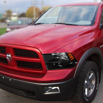 D-Motoring - Headlights - Black Housing - Amber Corner - Plug-n-Play - Pair - RAM 1500 / 2500 / 3500 / 4500 / 5500 - 7