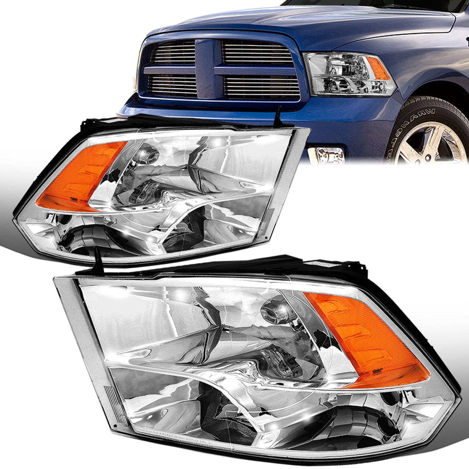 headlight-dodge-ram-hl-oh-dr09qua-ch-am - 1