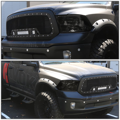 D-Motoring - Headlights - Smoked Lens - Clear Corner - Plug-n-Play - Pair - RAM 1500 / 2500 / 3500 / 4500 / 5500 - 7
