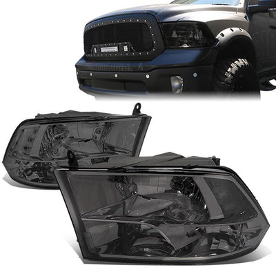 10-17 RAM 1500 2500 3500 4500 5500 Headlights - Smoked Housing - Plug-n-Play - Pair