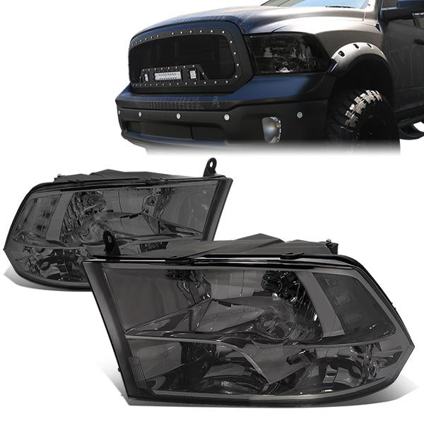 10-17 RAM 1500 2500 3500 4500 5500 Headlights - Smoked Housing - Plug-n-Play - Pair