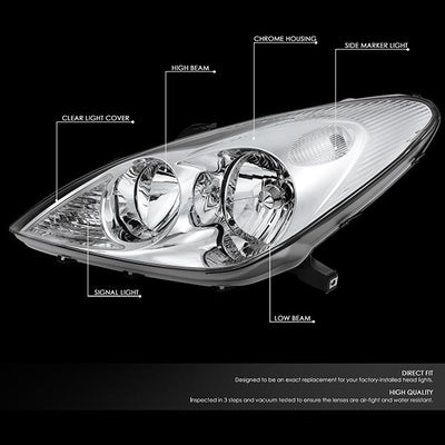 02-04-lexus-es300-es330-headlight-headlamps-chrome-housing-hl-oh-es30002-ch-cl1 - 2