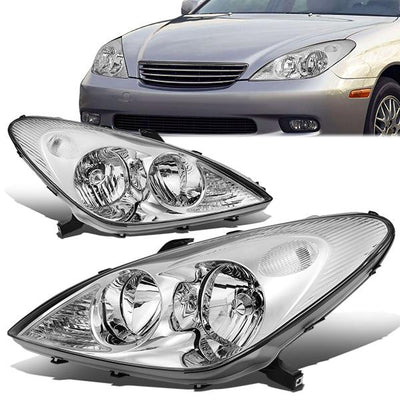 02-04-lexus-es300-es330-headlight-headlamps-chrome-housing-hl-oh-es30002-ch-cl1 - 1
