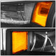 D-Motoring - Headlights - Black Housing - Amber Corner - Plug-n-Play - Pair - 15-17 Ford F-150 - 3