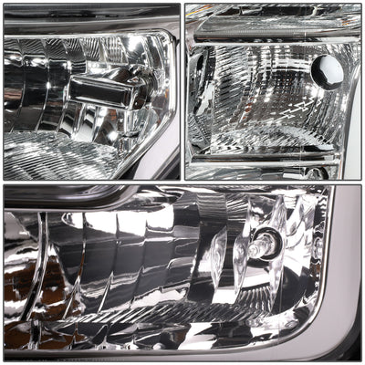 D-Motoring - Headlights - Chrome Housing - Amber Corner - Plug-n-Play - Pair - 15-17 Ford F-150 - 2