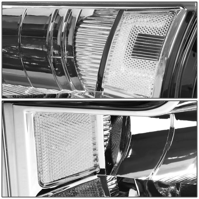 D-Motoring - Headlights - Chrome Housing - Plug-n-Play - Pair - 15-17 Ford F-150 - 3