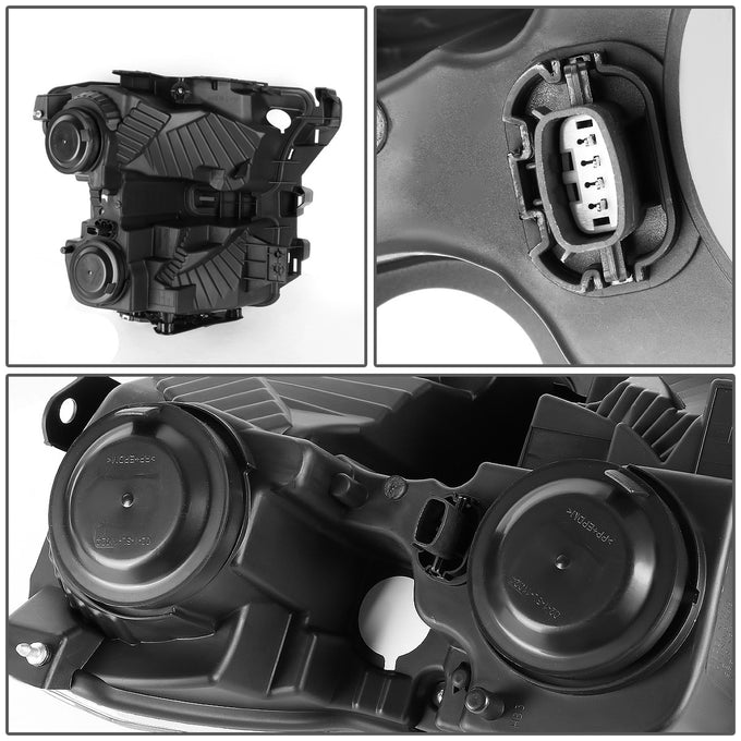 D-Motoring - Headlights - Smoked Lens - Amber Corner - Plug-n-Play - Pair - 15-17 Ford F-150 - 4