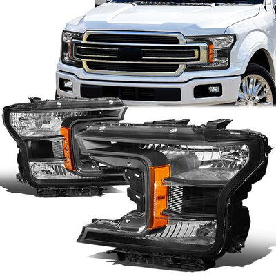18-19-ford-f-150-headlight-headlamps-black-housing-amber-corner-hl-oh-f15018-bk-am - 1