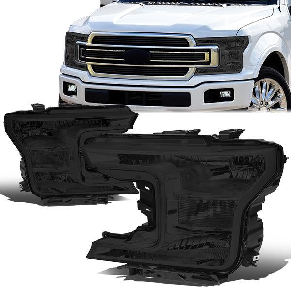 18-19-ford-f-150-headlight-headlamps-smoked-housing-clear-corner-hl-oh-f15018-sm-cl1 - 1