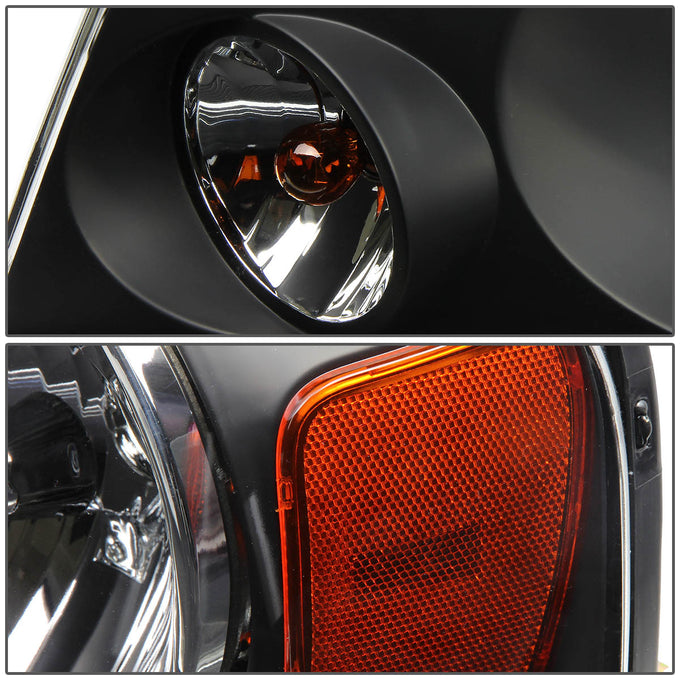 D-Motoring - Headlights - Black Housing - Amber Corner - Plug-n-Play - Pair - Ford F-150 / Lincoln Mark LT - 4