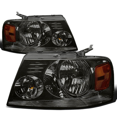 D-Motoring - Headlights - Smoked Lens - Amber Corner - Plug-n-Play - Pair - Ford F-150 / Lincoln Mark LT - 1