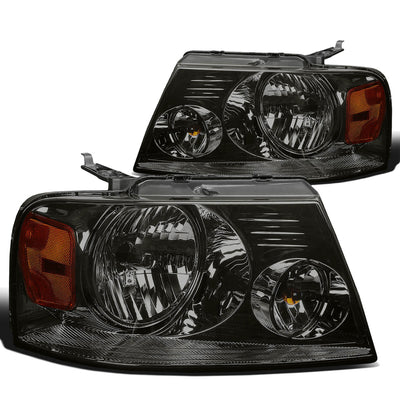 D-Motoring - Headlights - Smoked Lens - Amber Corner - Plug-n-Play - Pair - Ford F-150 / Lincoln Mark LT - 3