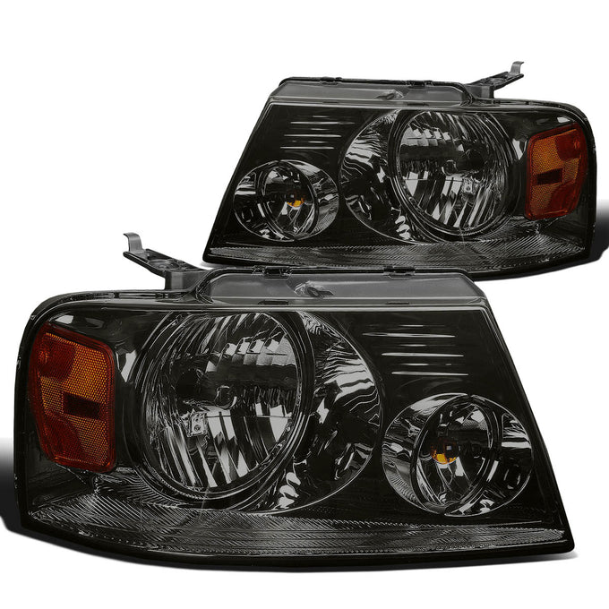 D-Motoring - Headlights - Smoked Lens - Amber Corner - Plug-n-Play - Pair - Ford F-150 / Lincoln Mark LT - 3