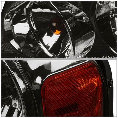 D-Motoring - Headlights - Smoked Lens - Amber Corner - Plug-n-Play - Pair - Ford F-150 / Lincoln Mark LT - 4