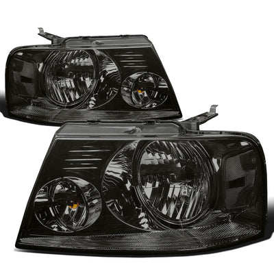 D-Motoring - Headlights - Smoked Lens - Clear Corner - Plug-n-Play - Pair - Ford F-150 / Lincoln Mark LT - 1