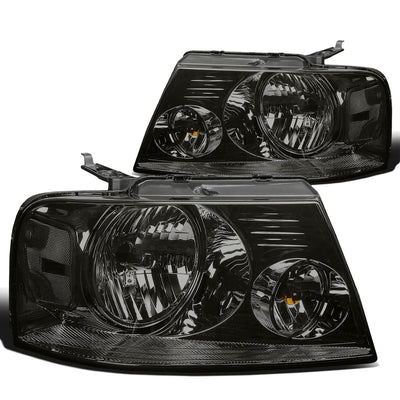 D-Motoring - Headlights - Smoked Lens - Clear Corner - Plug-n-Play - Pair - Ford F-150 / Lincoln Mark LT - 3