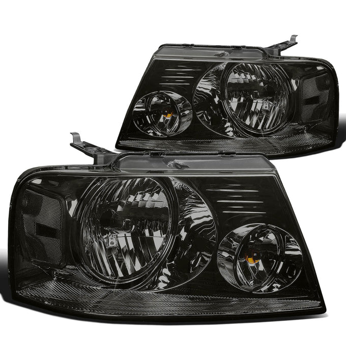 D-Motoring - Headlights - Smoked Lens - Clear Corner - Plug-n-Play - Pair - Ford F-150 / Lincoln Mark LT - 3