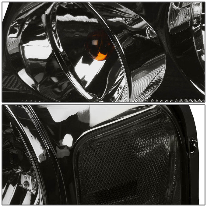 D-Motoring - Headlights - Smoked Lens - Clear Corner - Plug-n-Play - Pair - Ford F-150 / Lincoln Mark LT - 4