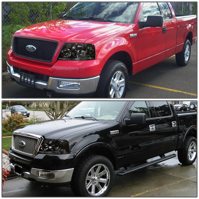 D-Motoring - Headlights - Smoked Lens - Clear Corner - Plug-n-Play - Pair - Ford F-150 / Lincoln Mark LT - 6