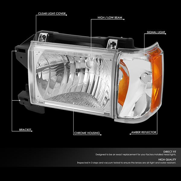 87-91-ford-f-150-f-250-f-350-bronco-headlight-corner-lamps-chrome-housing-hl-oh-f15087-ch-am - 2