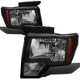 D-Motoring - Headlights - Black Housing - Amber Corner - Plug-n-Play - Pair - 09-14 Ford F-150 - 1