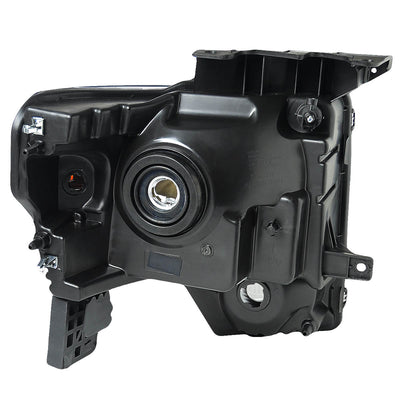 D-Motoring - Headlights - Black Housing - Amber Corner - Plug-n-Play - Pair - 09-14 Ford F-150 - 4