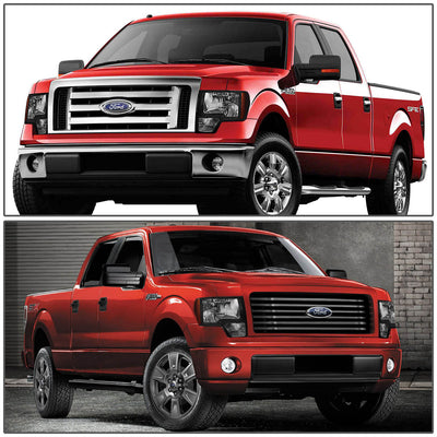 D-Motoring - Headlights - Black Housing - Amber Corner - Plug-n-Play - Pair - 09-14 Ford F-150 - 5