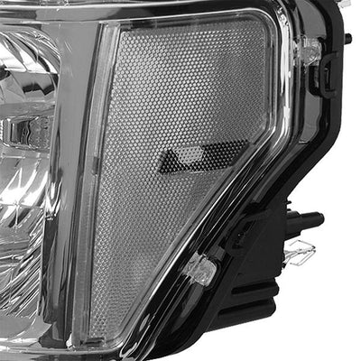09-14 Ford F150 Headlights - Chrome Housing - Clear Lens - Clear Corner - Plug-n-Play - Pair - 4