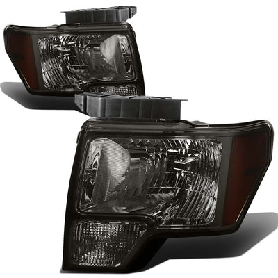 D-Motoring - Headlights - Smoked Lens - Amber Corner - Plug-n-Play - Pair - 09-14 Ford F-150 - 1