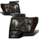 D-Motoring - Headlights - Smoked Lens - Amber Corner - Plug-n-Play - Pair - 09-14 Ford F-150 - 1