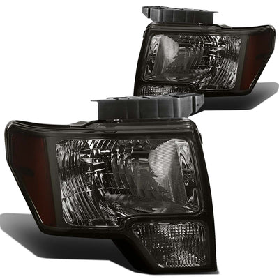 D-Motoring - Headlights - Smoked Lens - Amber Corner - Plug-n-Play - Pair - 09-14 Ford F-150 - 3
