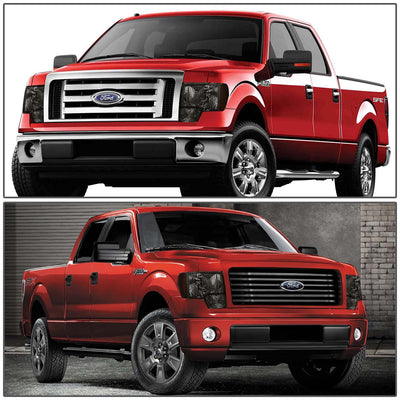 D-Motoring - Headlights - Smoked Lens - Amber Corner - Plug-n-Play - Pair - 09-14 Ford F-150 - 7