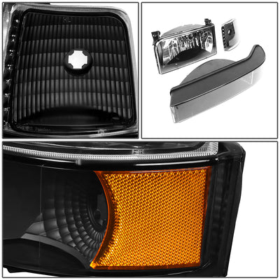 headlight-ford-f150-f250-f350-bronco-hl-oh-f15092-6p-bk-am - 5