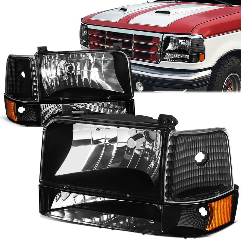headlight-ford-f150-f250-f350-bronco-hl-oh-f15092-6p-bk-am - 1