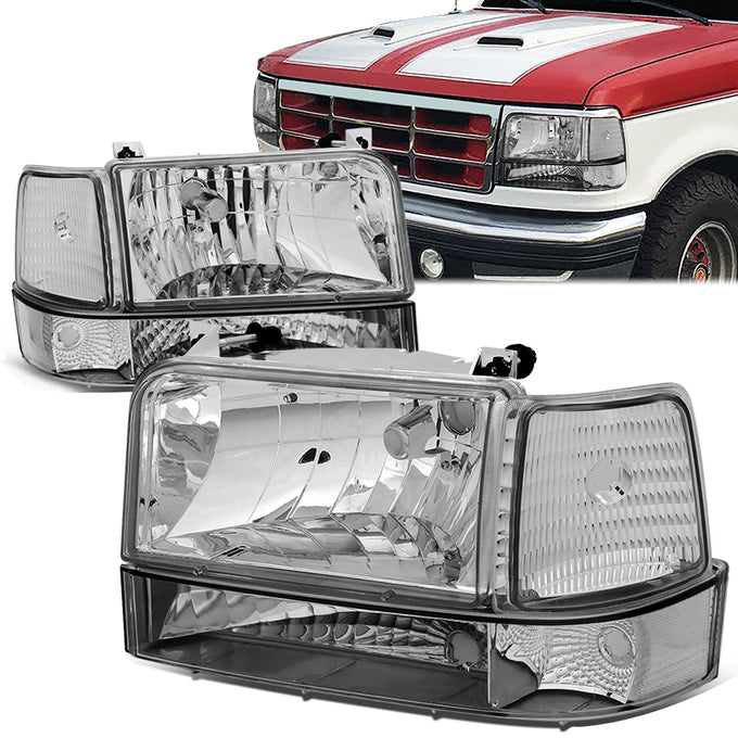 headlight-ford-f150-f250-f350-bronco-hl-oh-f15092-6p-ch-cl1 - 1