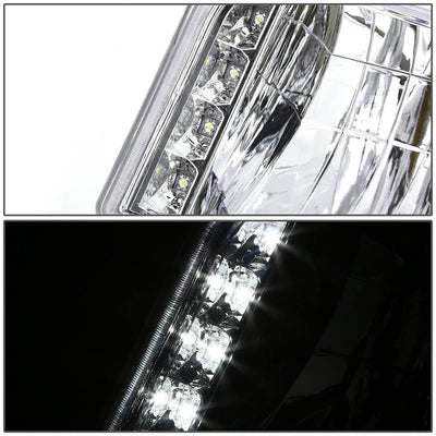 D-Motoring - Headlights - LED DRL - Chrome Housing - Amber Corner - Plug-n-Play - Pair - Ford F-150 / 250 / 350 / Bronco - 3