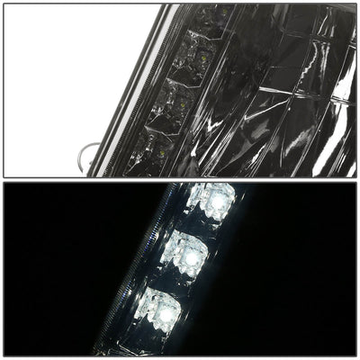 D-Motoring - Headlights - LED DRL - Smoked Lens - Clear Corner - Plug-n-Play - Pair - Ford F-150 / 250 / 350 / Bronco - 3