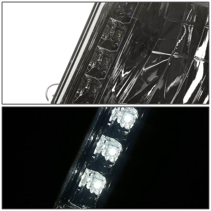 D-Motoring - Headlights - LED DRL - Smoked Lens - Clear Corner - Plug-n-Play - Pair - Ford F-150 / 250 / 350 / Bronco - 3