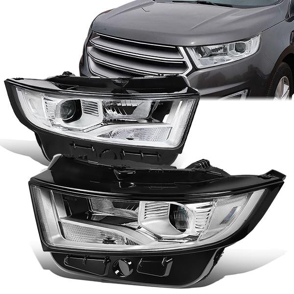 15-18-ford-edge-projector-headlight-headlamps-chrome-housing-clear-corner-hl-oh-fedg15-ch-cl1 - 1